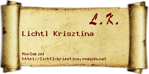 Lichtl Krisztina névjegykártya